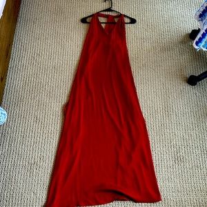 Banana republic medium red halter slip dress